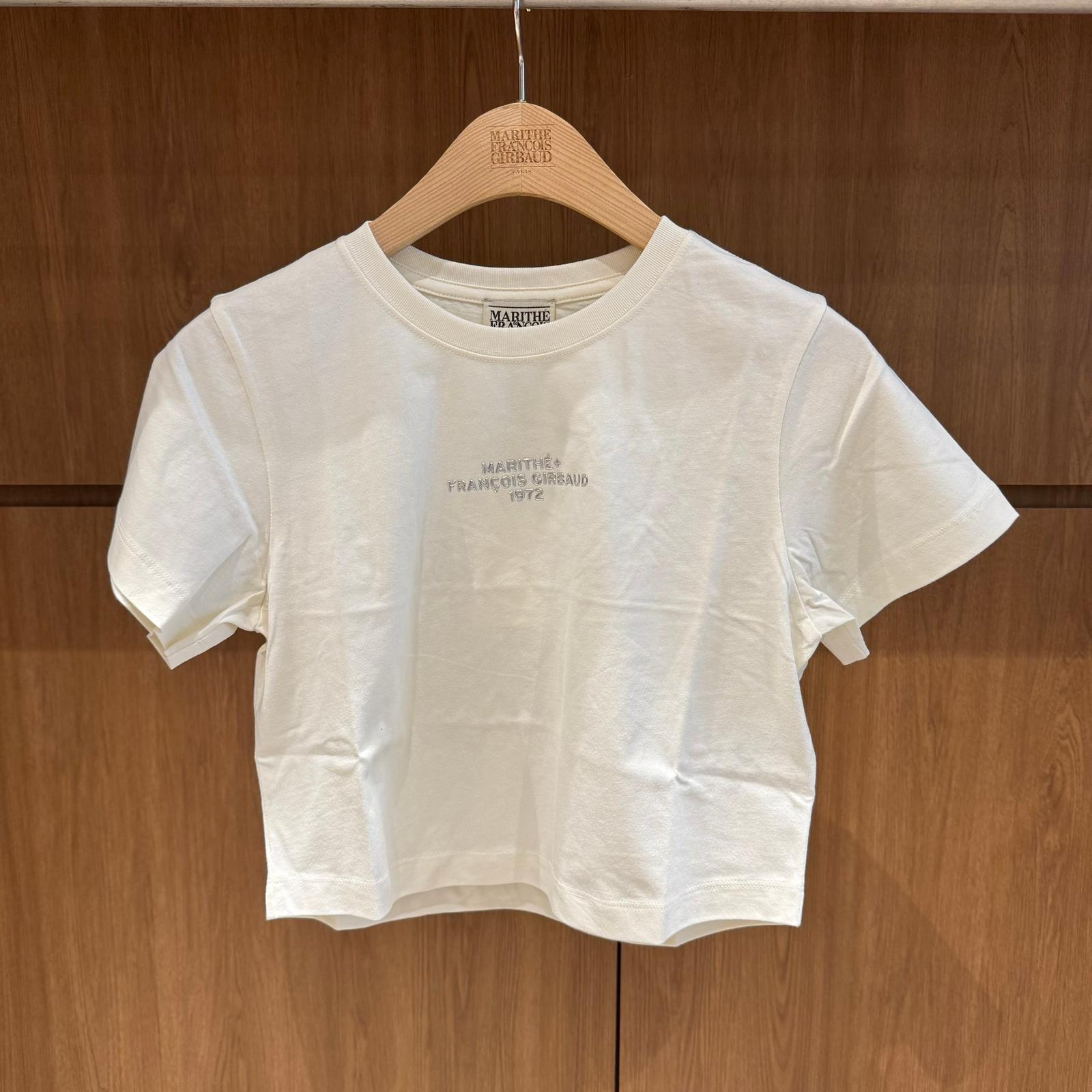 <預訂> 🇰🇷MARITHE☆W SILVER LETTERING CROP TEE