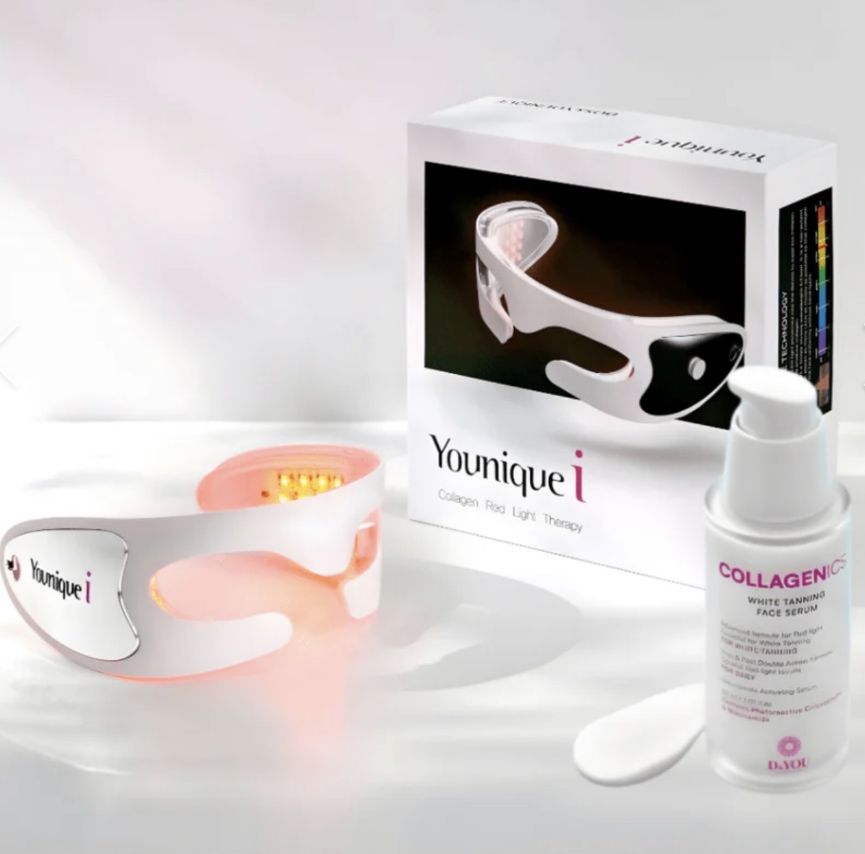 YOUNIQUE I COLLAGEN RED LIGHT EYE THERAPY 633nm LED 眼部美容儀 送 美白精華安瓶