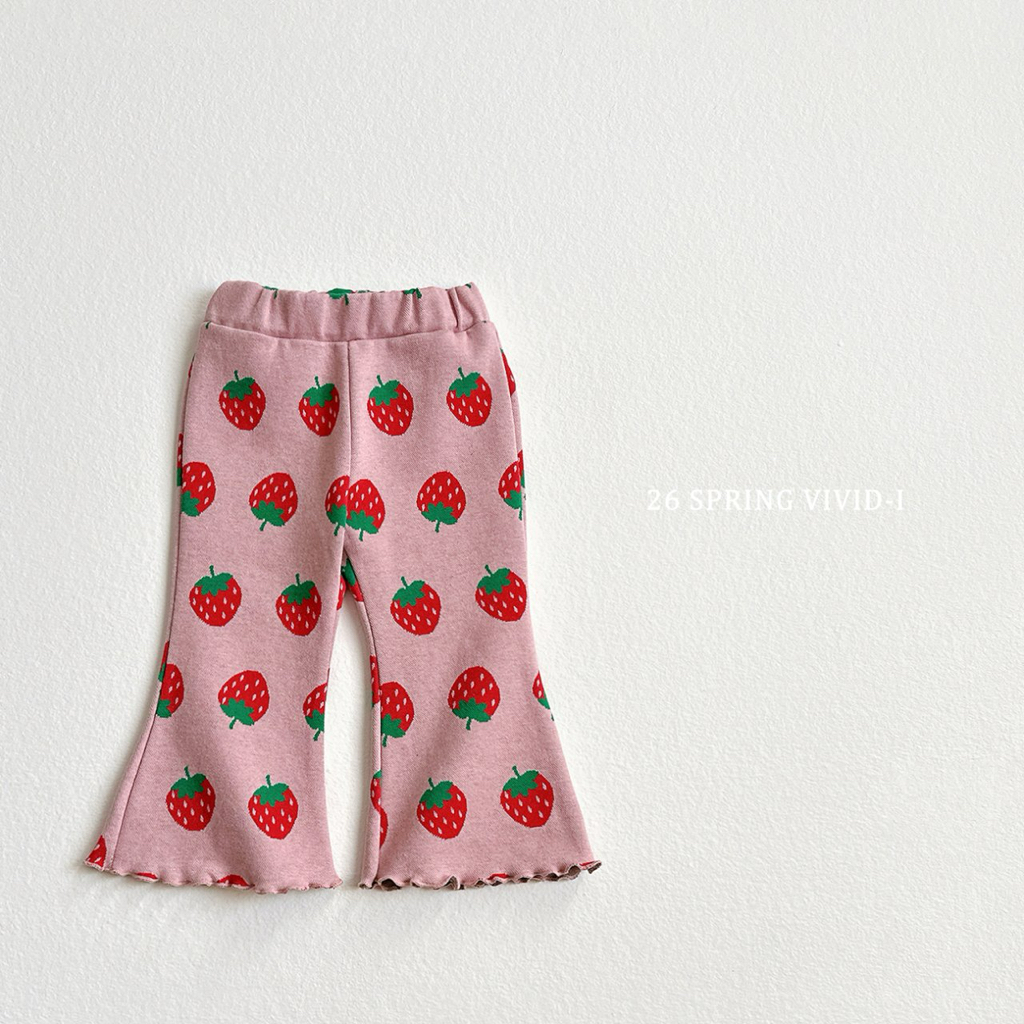 🌸預訂 韓國直送🌸🇰🇷VIVIDI七色春日風圖案花邊喇叭褲