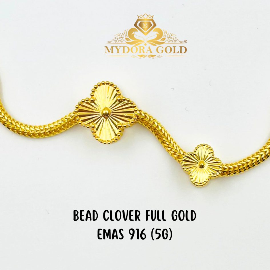 MYDORA Bead Clover Full Gold (5G) l EMAS 916/22K