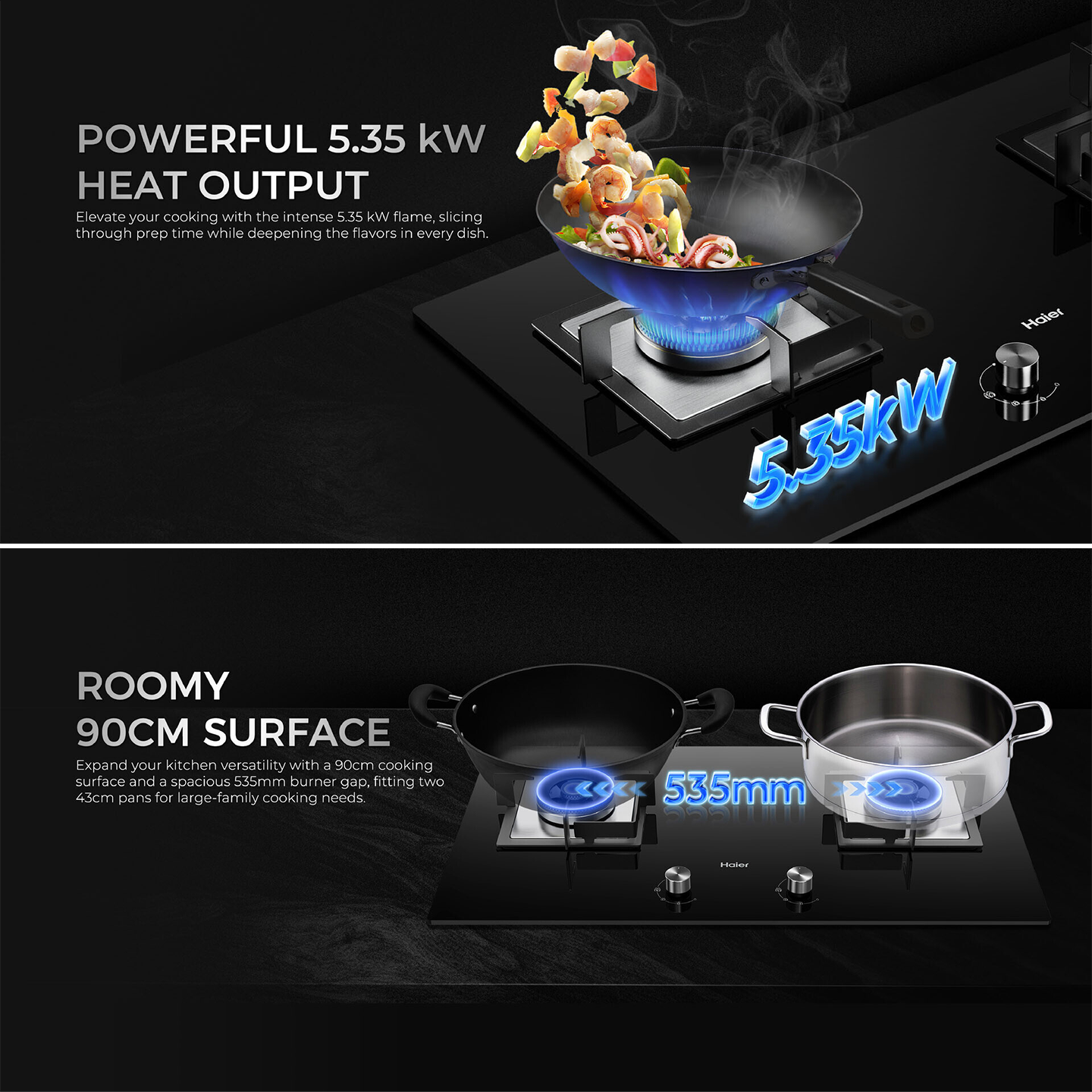 Haier 2-Burner Built-in Gas Hob (HC-Q69266B)