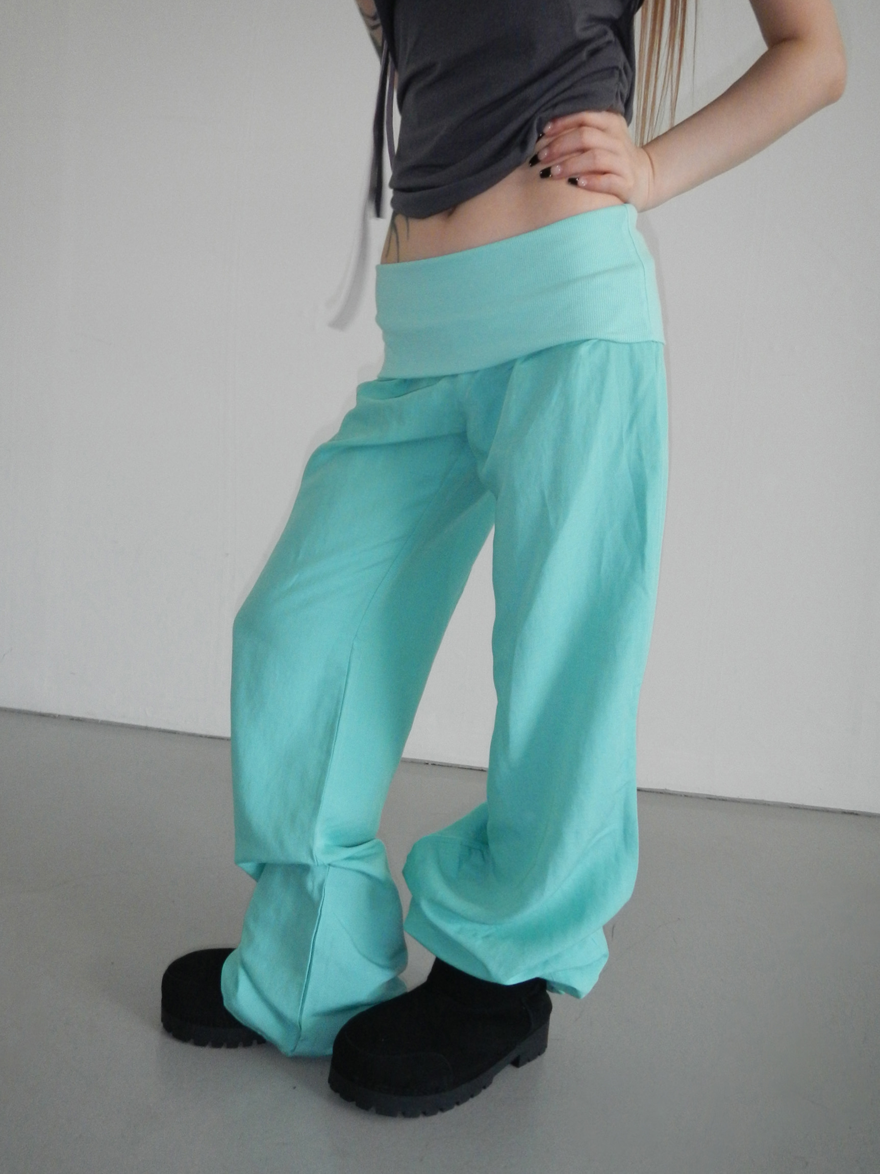Foldover Wide Leg Pants