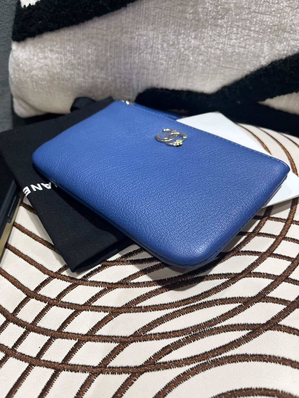 未使用品 Chanel zip mini pouch 15cm 牛皮 100%Authentic, 未使用品,unused ✅card✅dust bag✅box