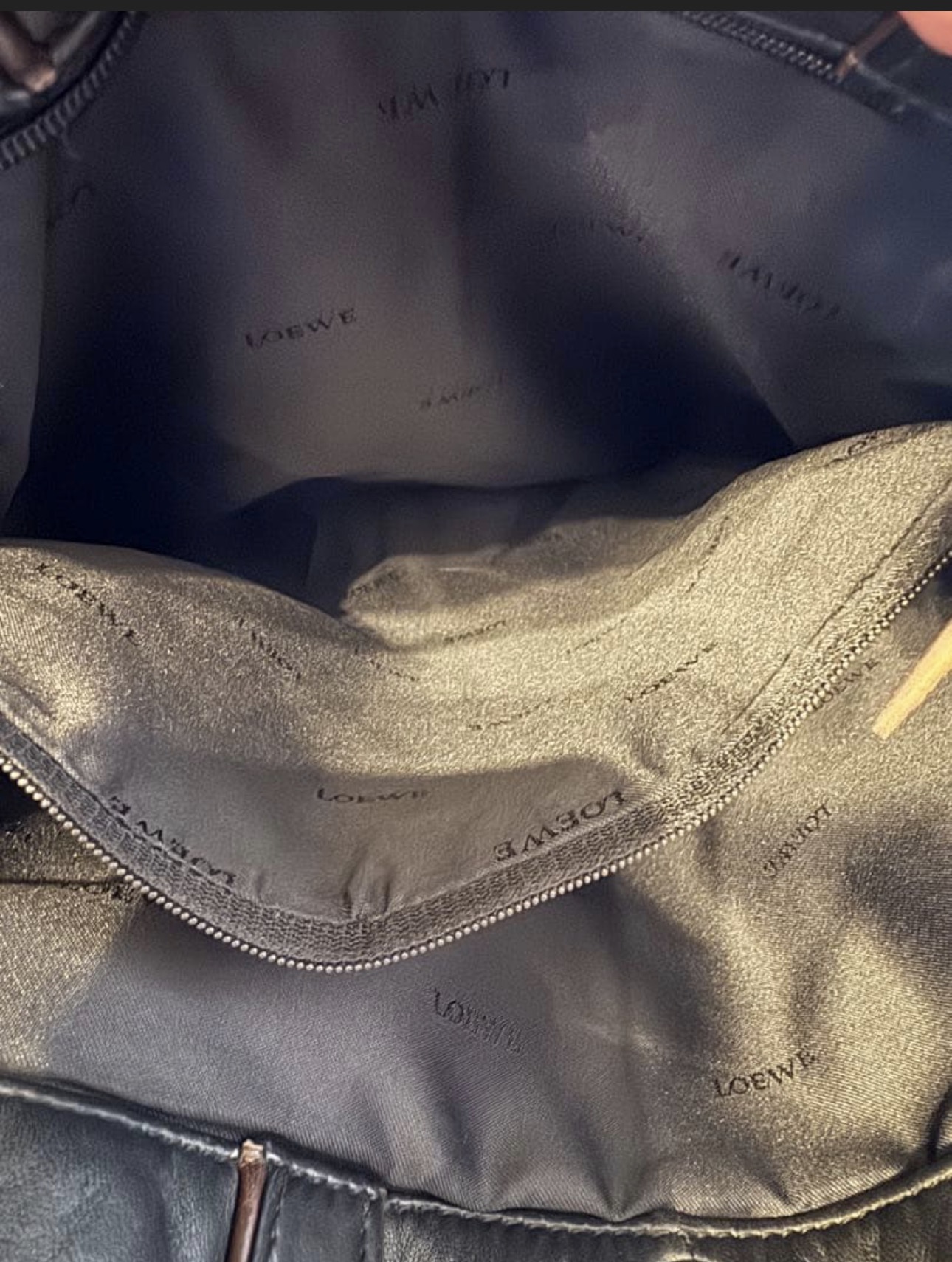 Loewe Black Leather Tote Bag