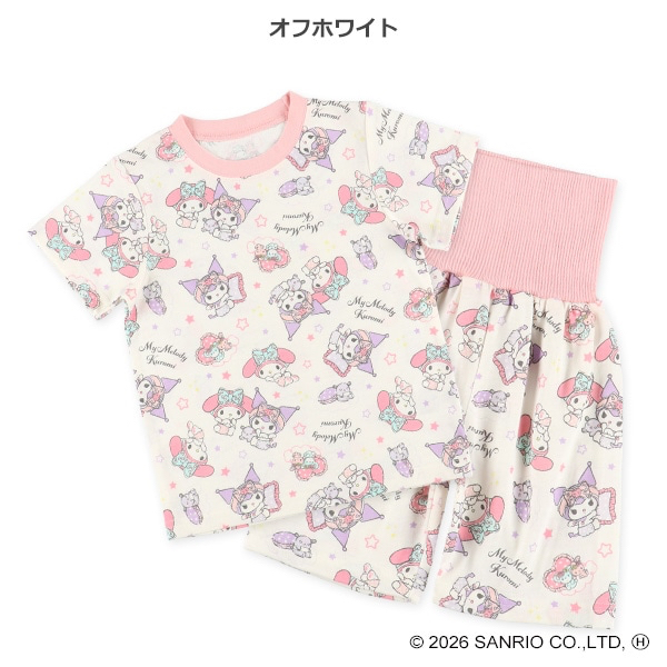 🇯🇵預訂 日本直送🇯🇵清爽材質My Melody Kuromi滿印包腹短袖家居服上下套裝