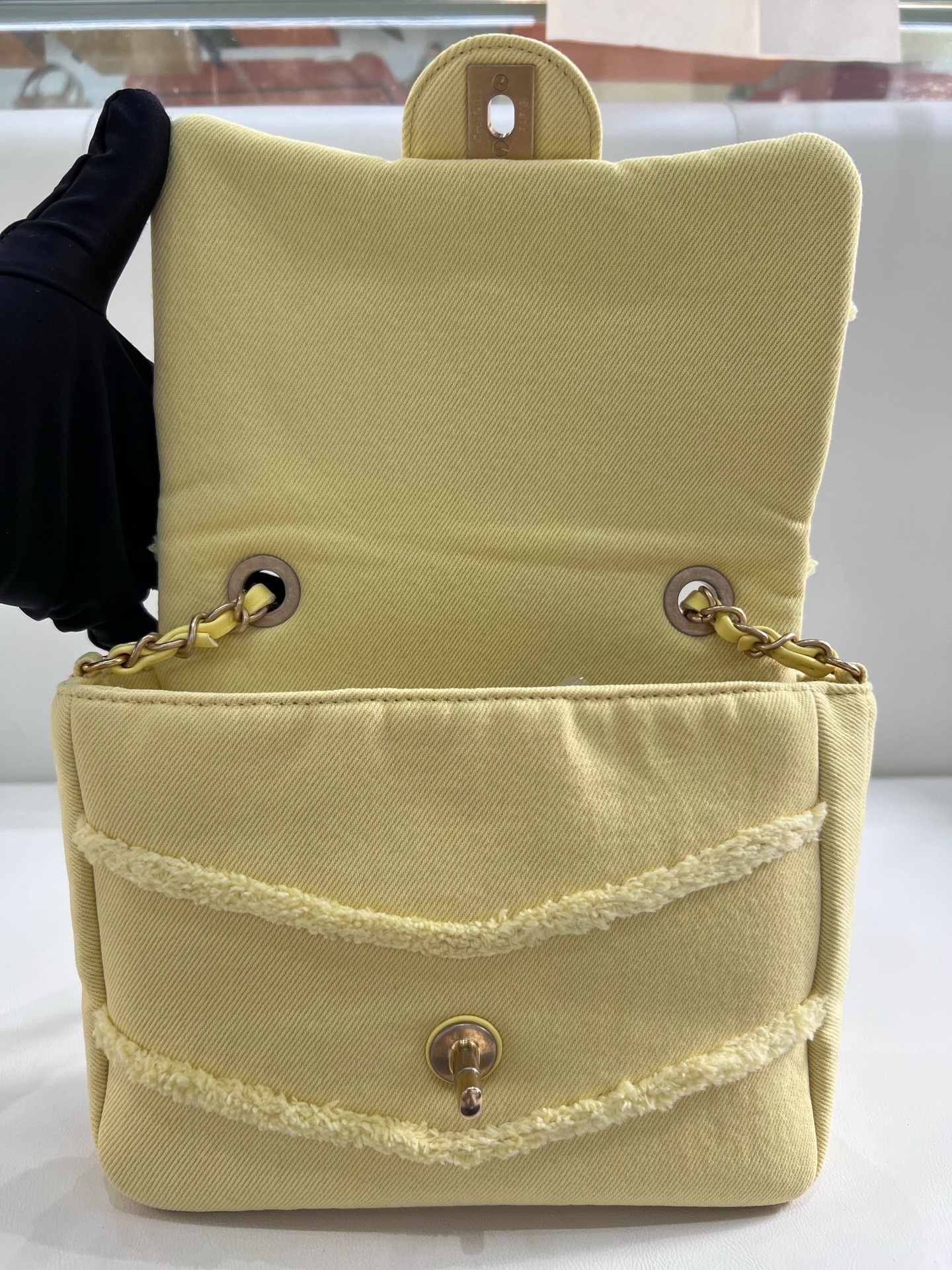 【預訂貨品】Chanel小雞黃牛仔布方胖子 