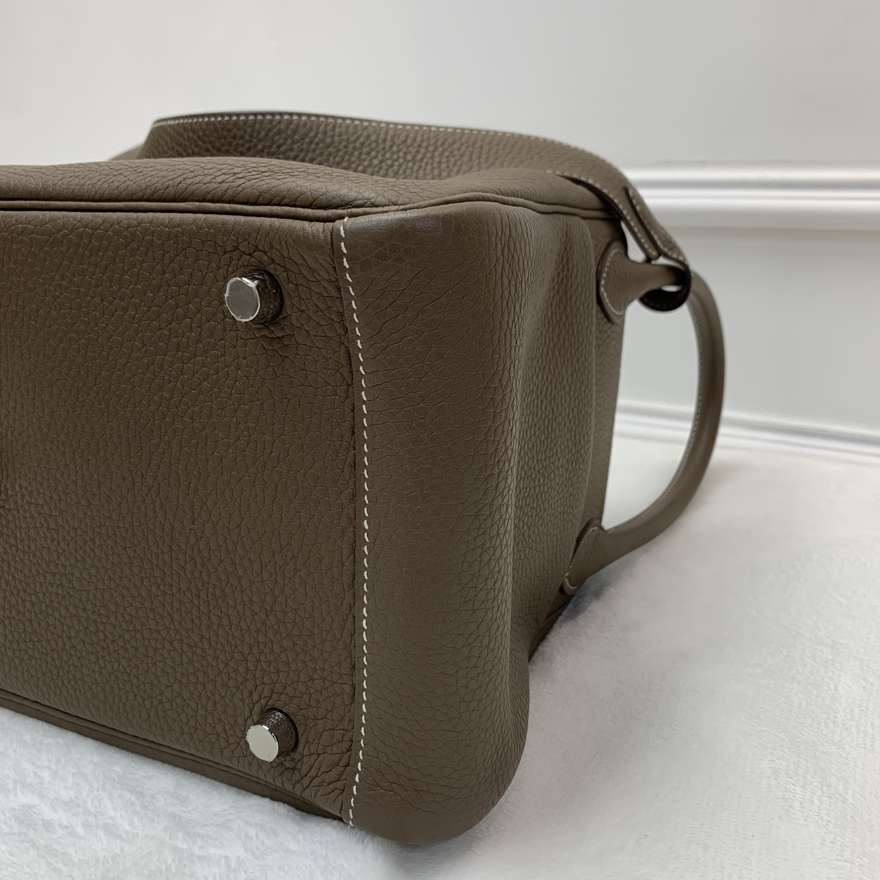 Full Set Hermes Lindy30大象灰銀扣 Y刻印