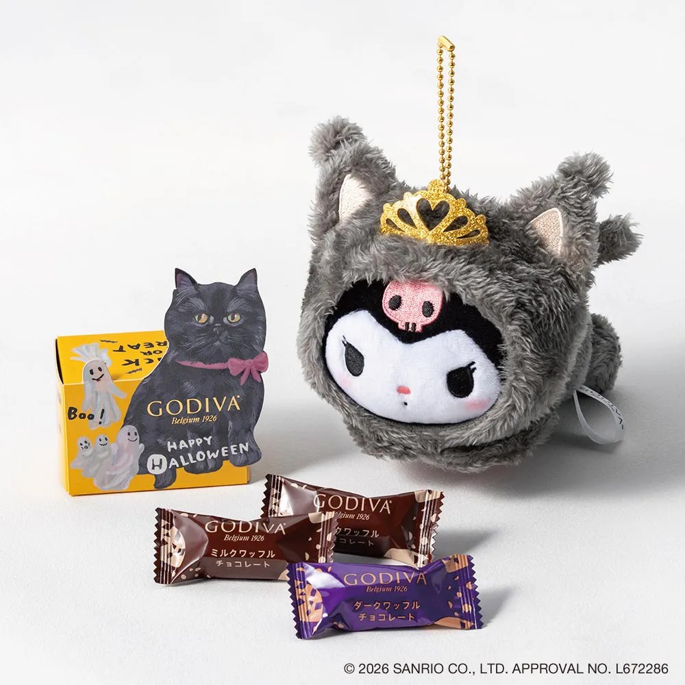 🎀【預訂】Godiva Black Cat Collection Kuromi 公仔掛飾 & 朱古力脆