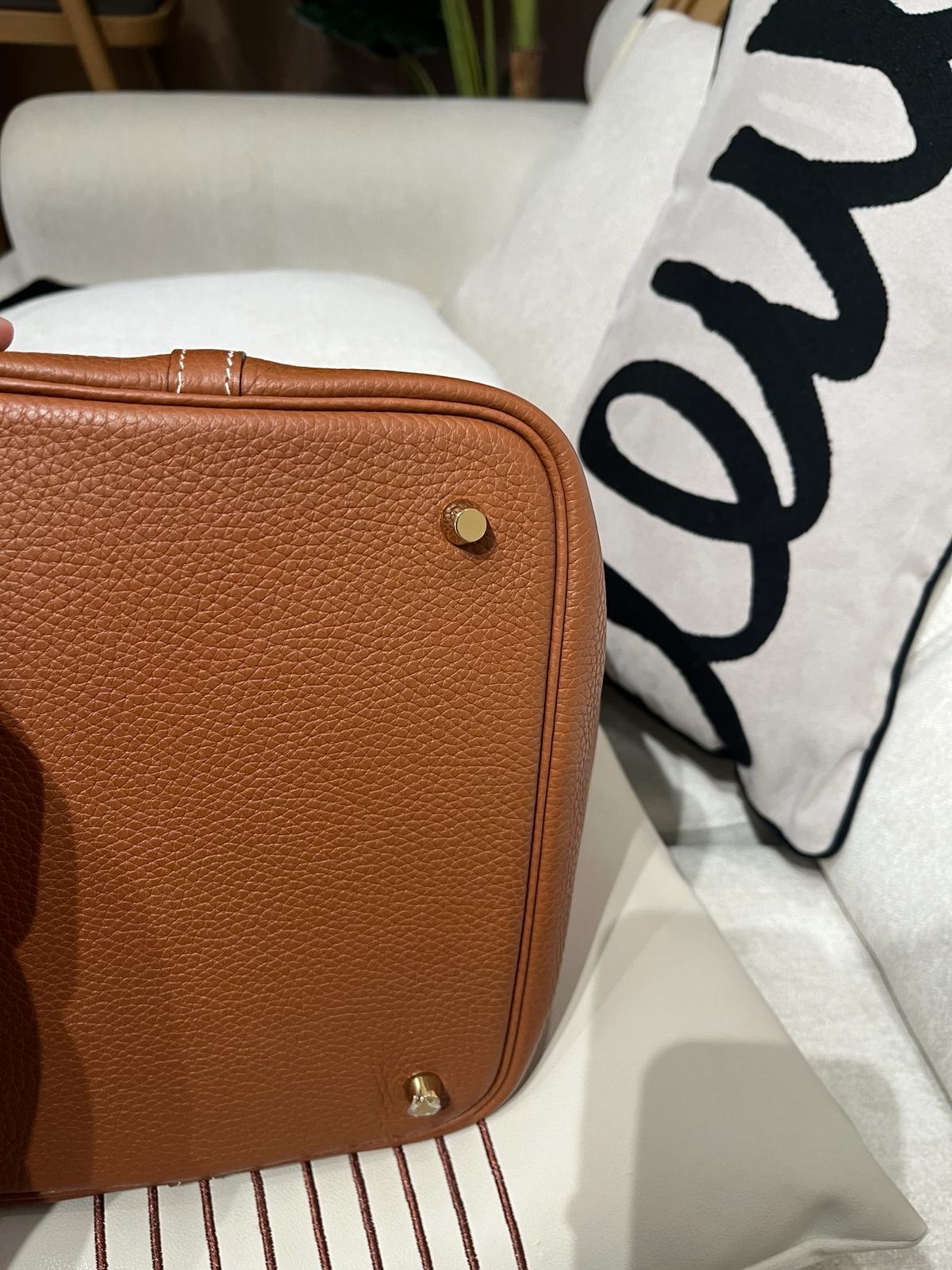 Hermes Picotin 22 Stamp D Gold/Gold 100%Authentic, 98%New ✅Key Lock✅Dust bag