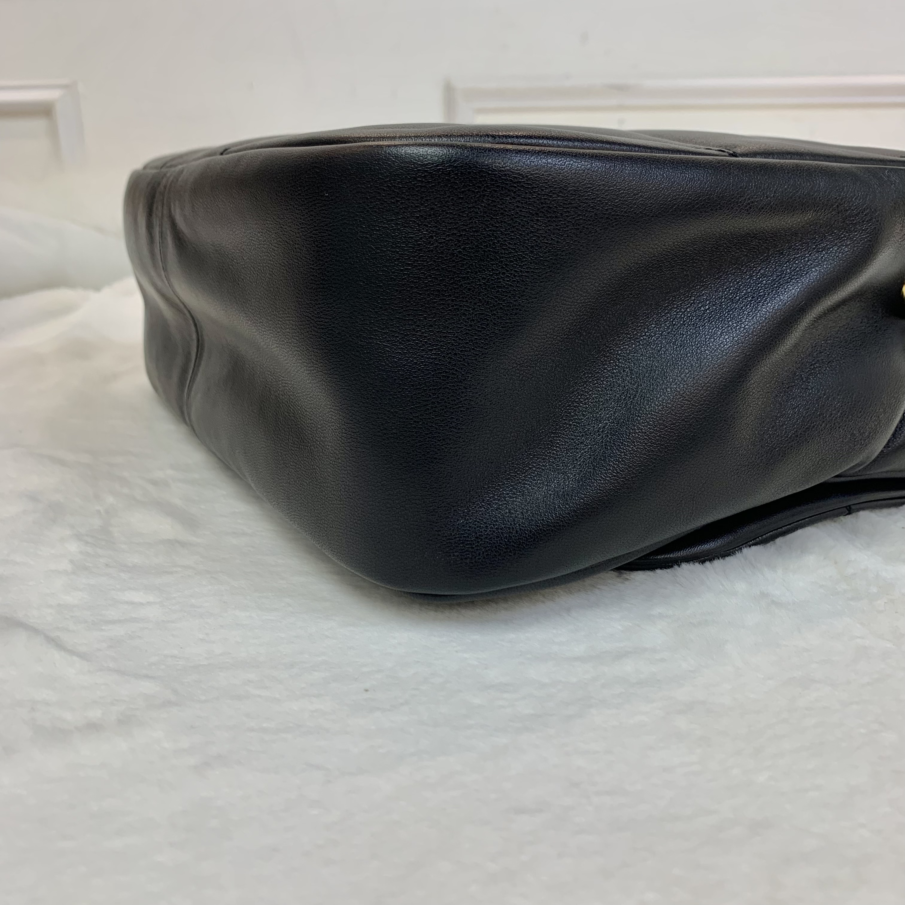 25年單 YSL Jamie 黑金羊皮單肩包