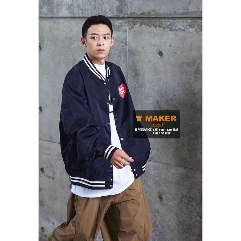 HUMAN MADE NYLON STADIUM JACKET black L-