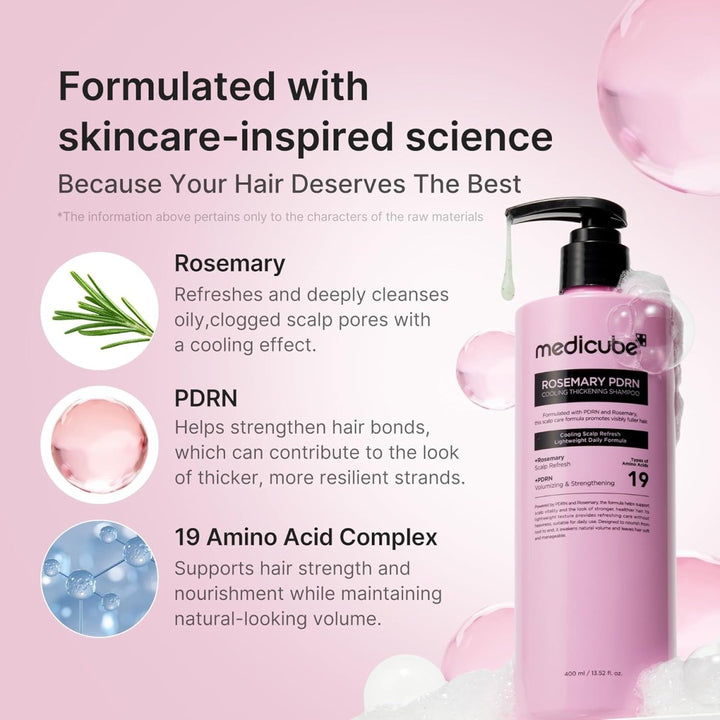 韓國🇰🇷直送✈️Medicube迷迭香PDRN清涼豐盈洗髮水400ml 