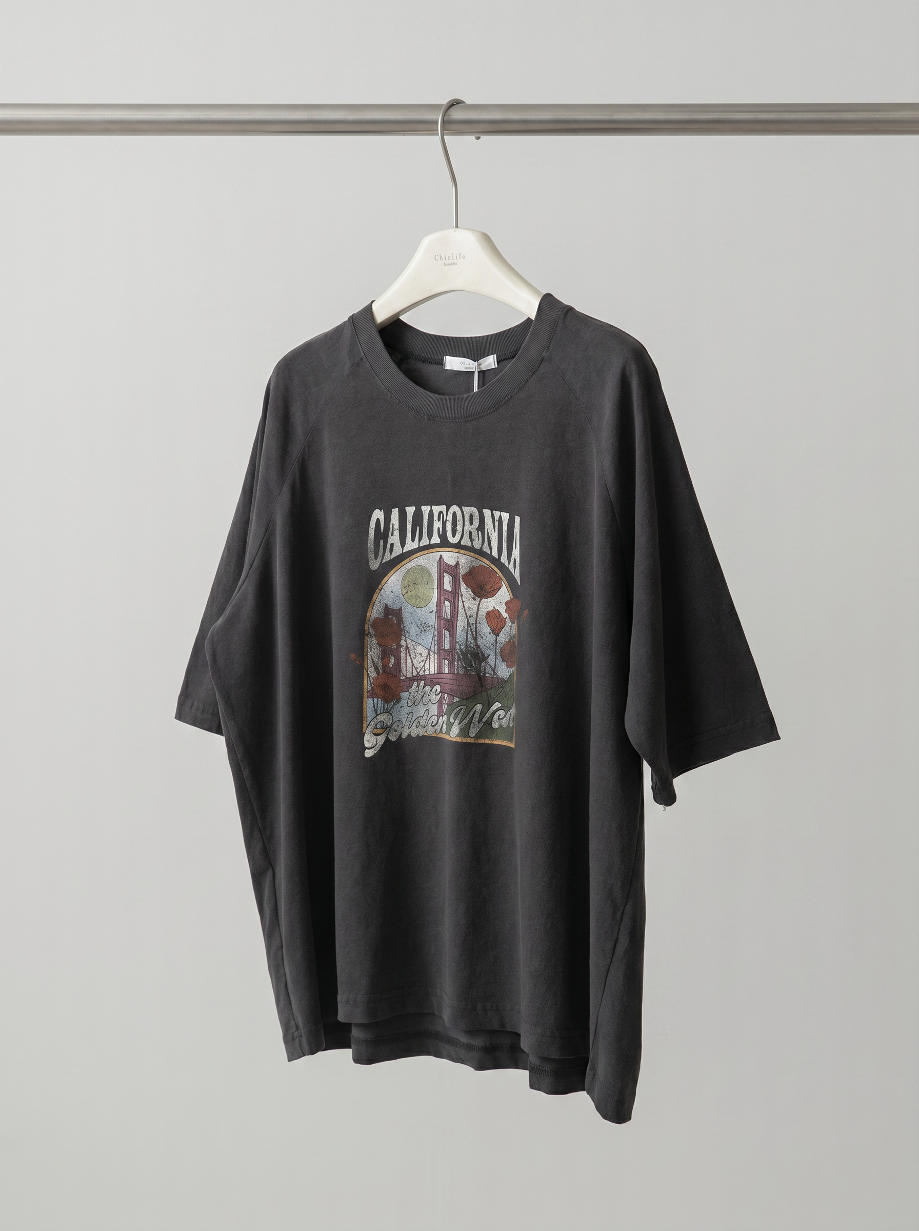 California The Golden West 復古加州印花T恤
