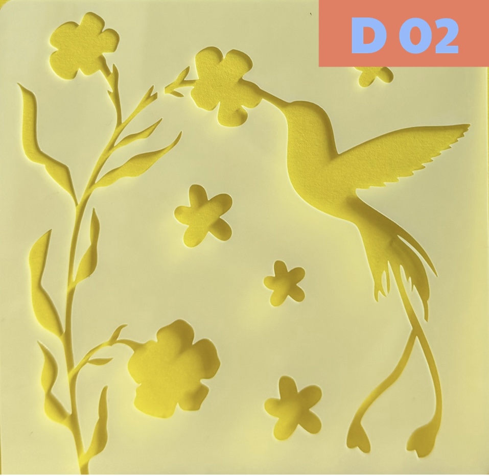 膠圖板-蝴蝶/雀烏(D）