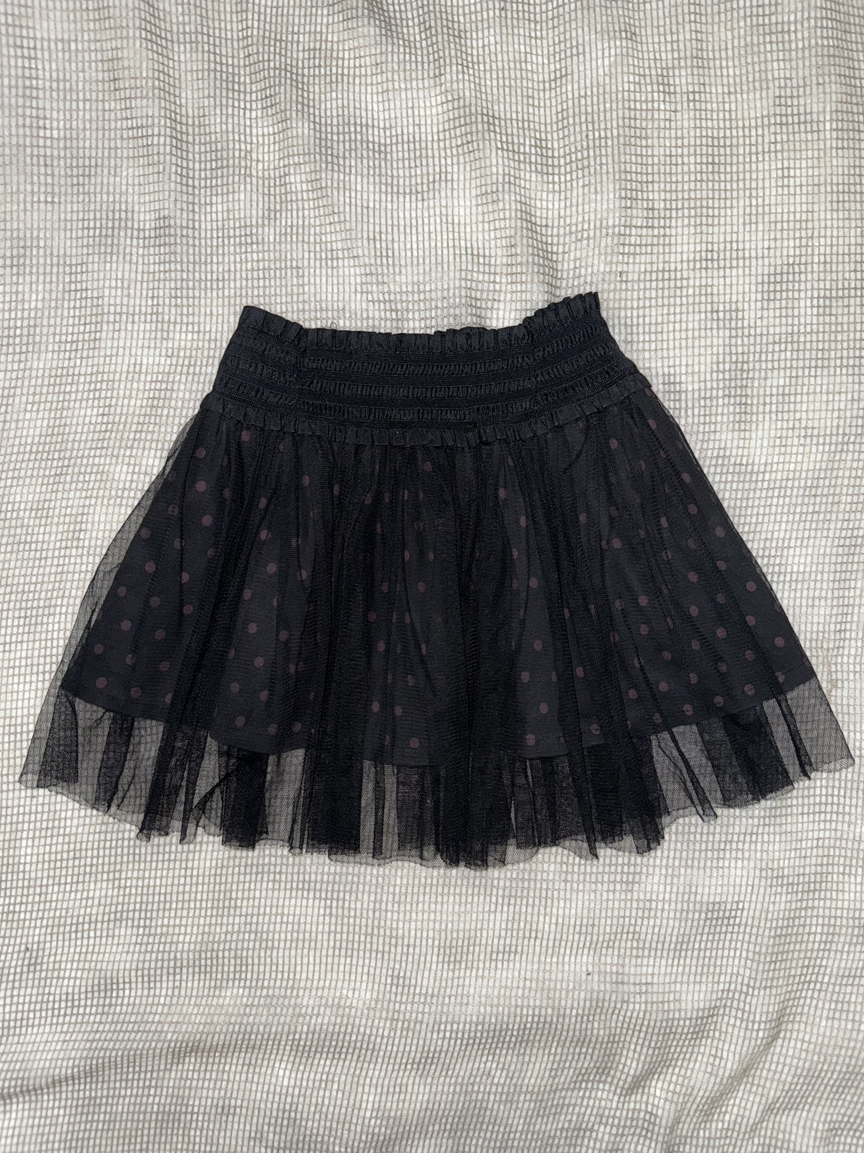 Black Polka Dot Tulle Tutu Skirt