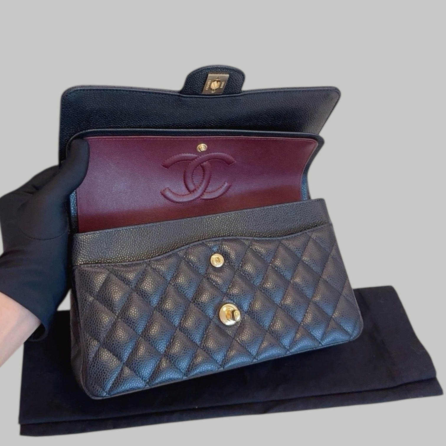 Chanel  Caviar CF25 金扣