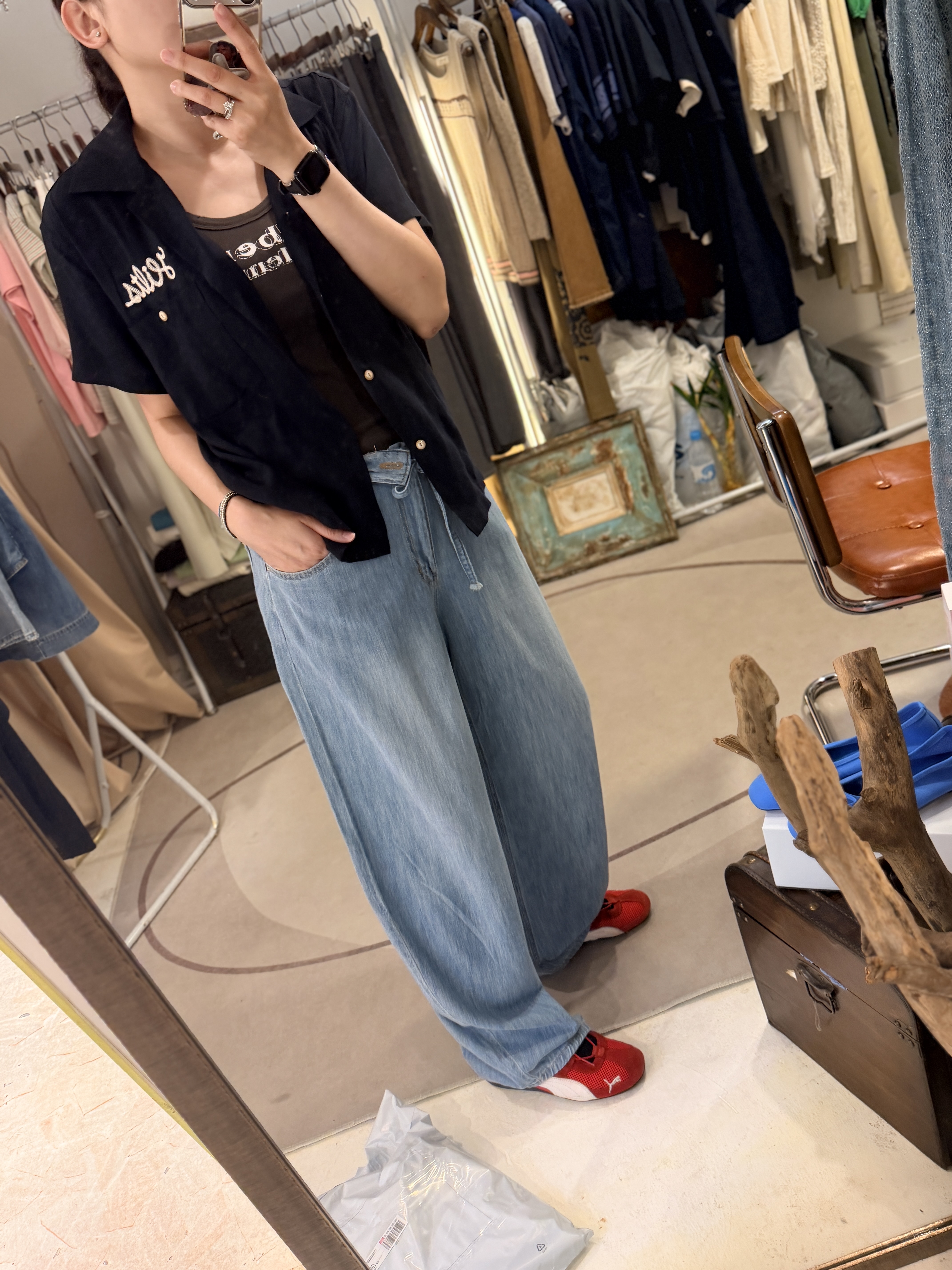 Linen embroidered shirt