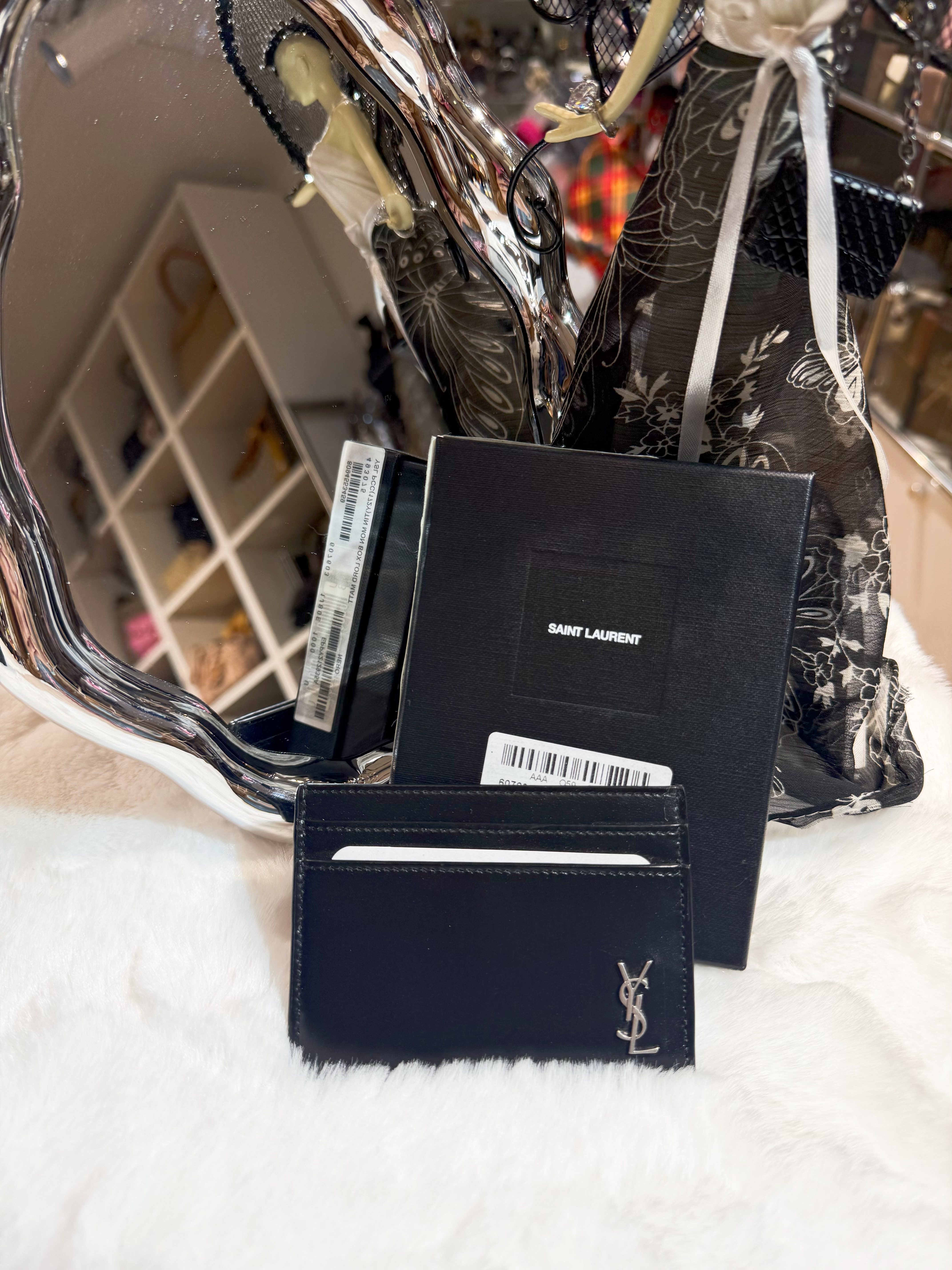 YSL card holder small logo/blk/S