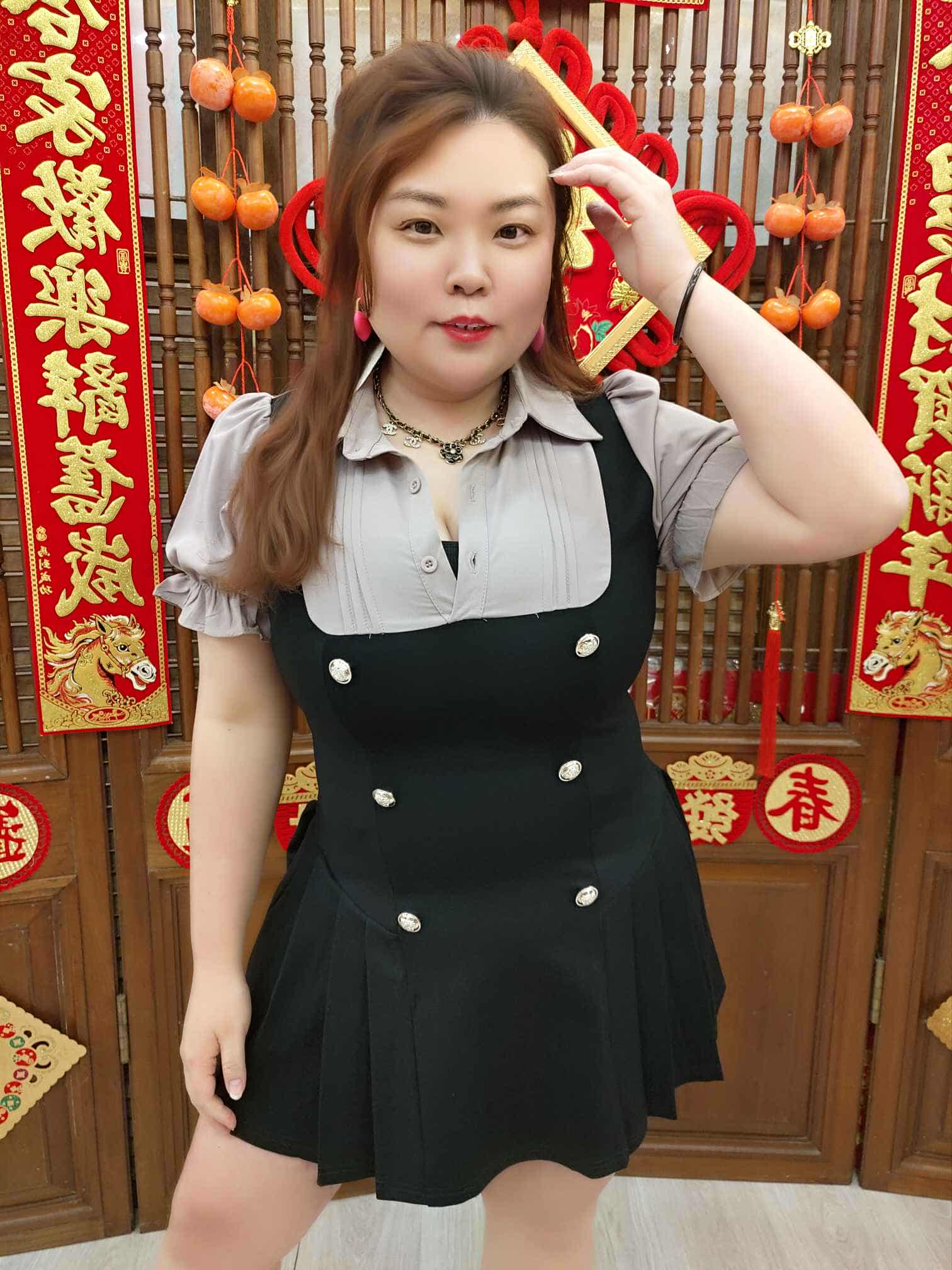 MFA07 TW#5025 法式百褶扣排款连衣群