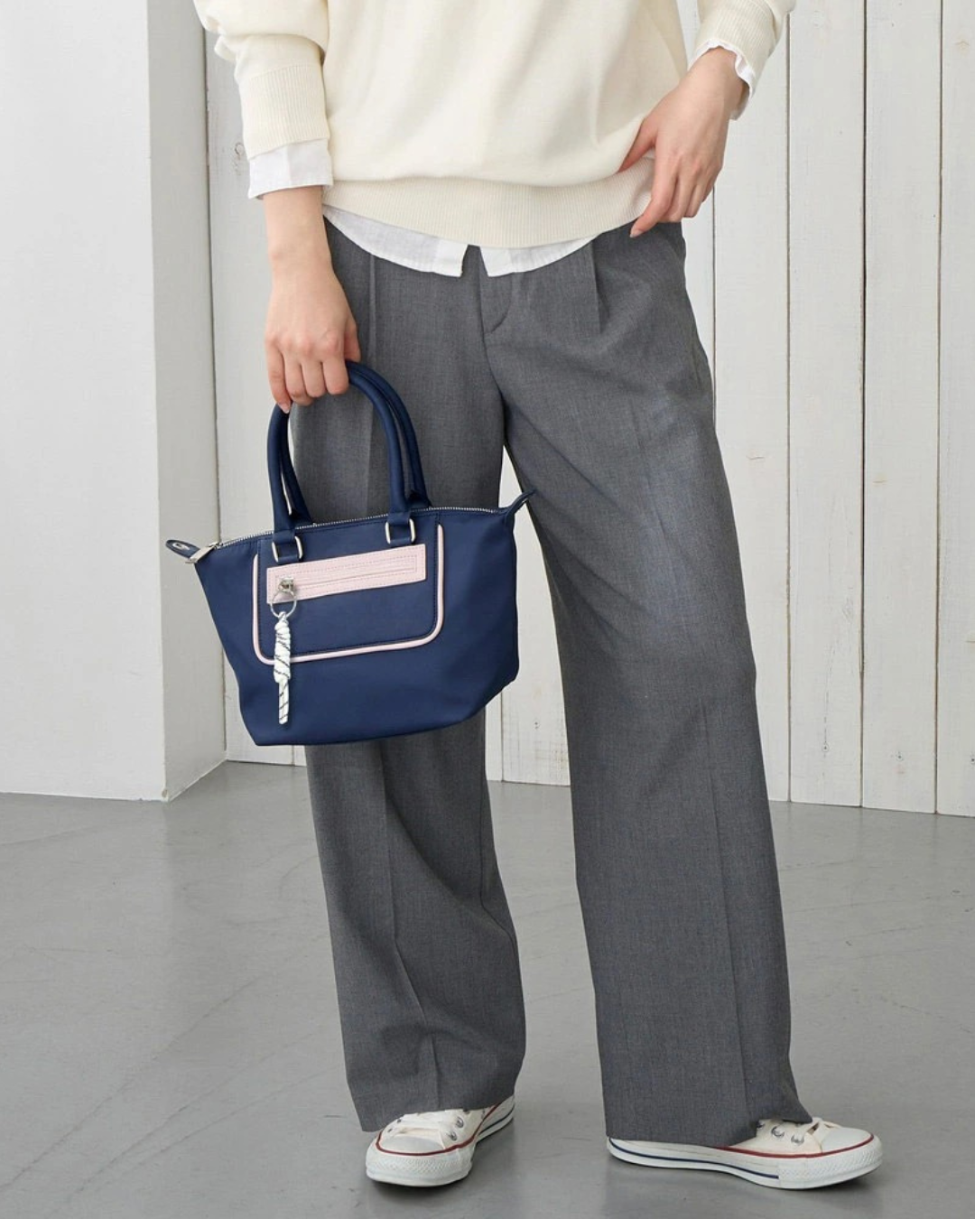 日本代購【 2026新款 日本直送 Rootote 撞色包邊 2WAY 輕量 尼龍手提 /斜揹袋 2WAY Shoulder Bag 】 ﻿ 