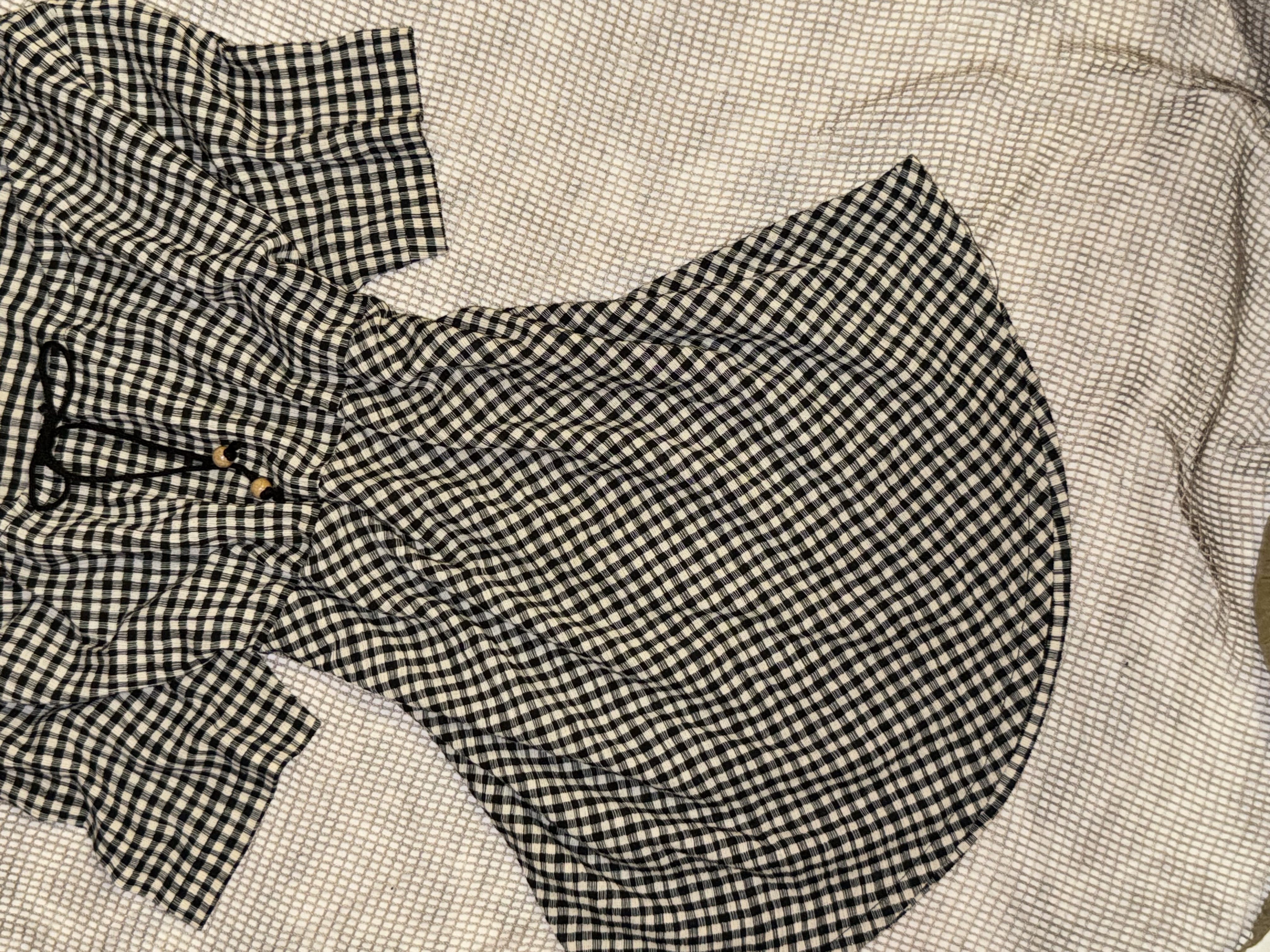 Black White Plaid Dress