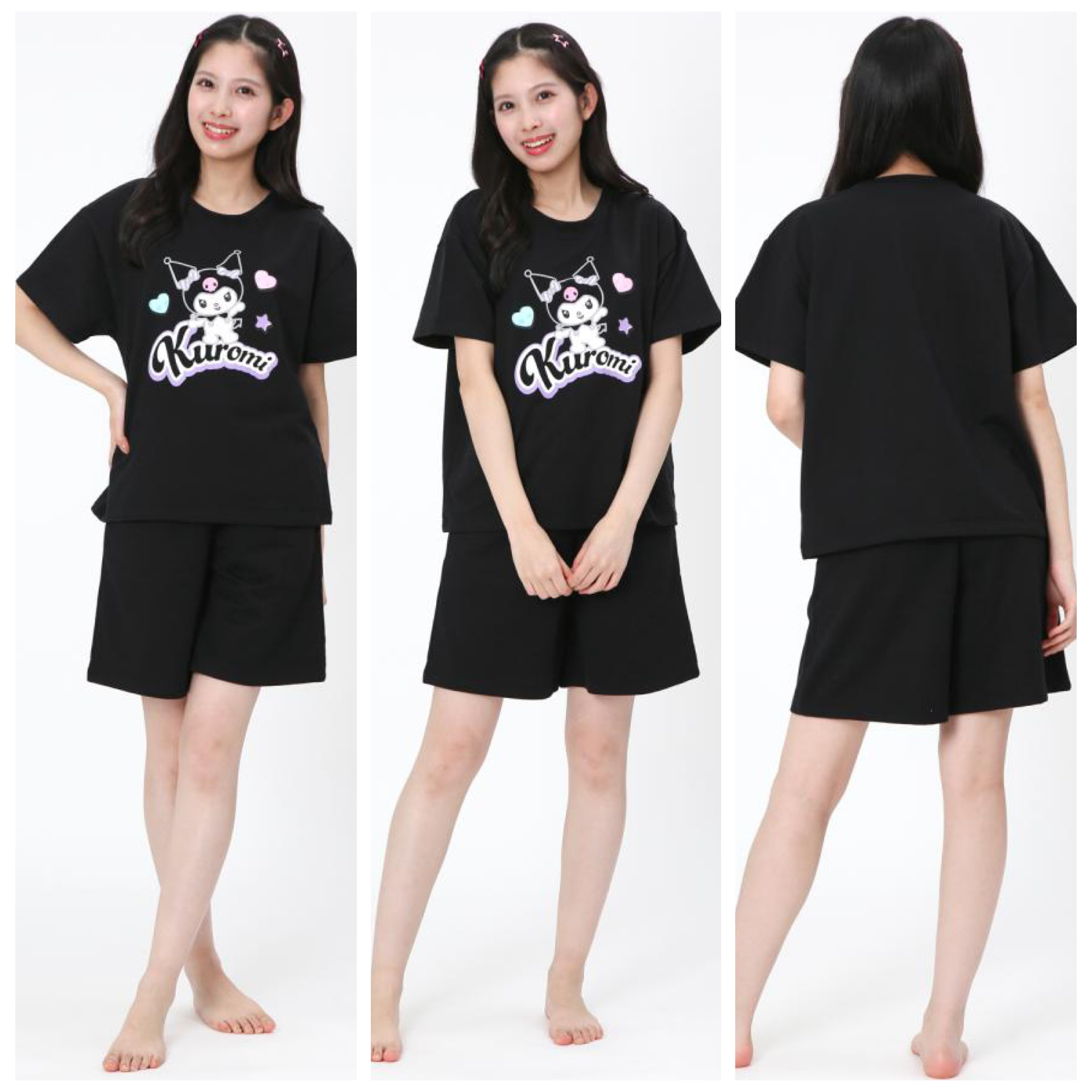 日本預訂📍Sanrio可愛圖案短袖睡衣套裝 (Kitty/Kuromi/玉桂狗)