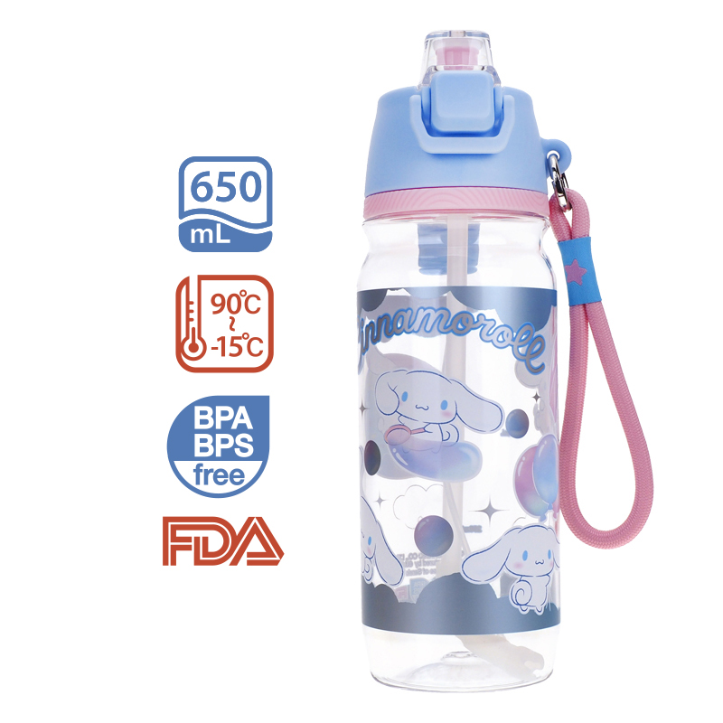 Cinnamoroll 650ml BPA BPS Free Water Bottle w/ Sip & Mist Spray  噴霧啜飲二合一水樽膠水樽