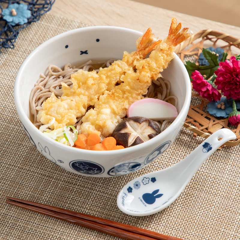 miffy MF限定 陶瓷 和風 烏冬碗 連匙羹