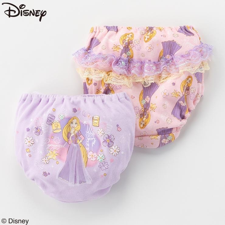 🇯🇵限量預訂 日本直送🇯🇵長髮公主人物滿印蕾絲女童內褲兩件套裝