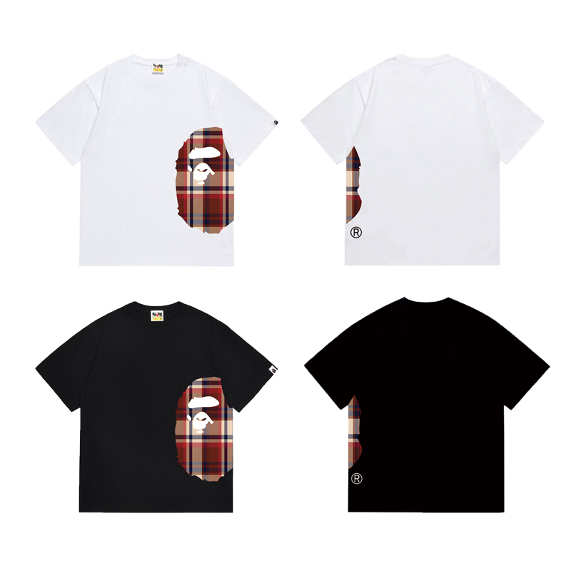 Bape Check Big Ape Head Tee