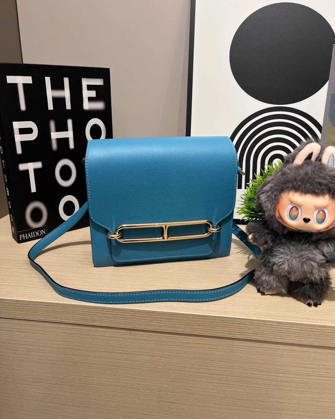 Hermes mini roulis stamp D 北方藍色 100%Authentic,98%new  ✅專門店收據✅dust bag ✅box