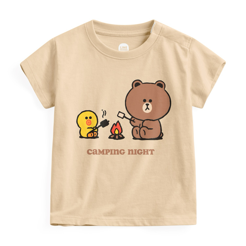 💚預訂 台灣直送💚Line Friend露營印花親子款純棉短袖T恤