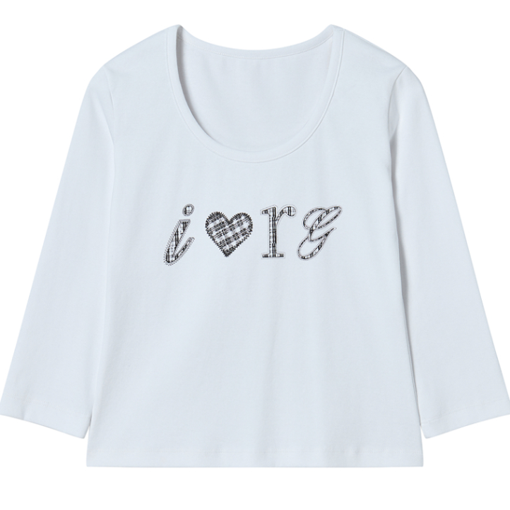 [Rogin & Rosie] I Luv RnR Check Point Long Sleeve (4色)