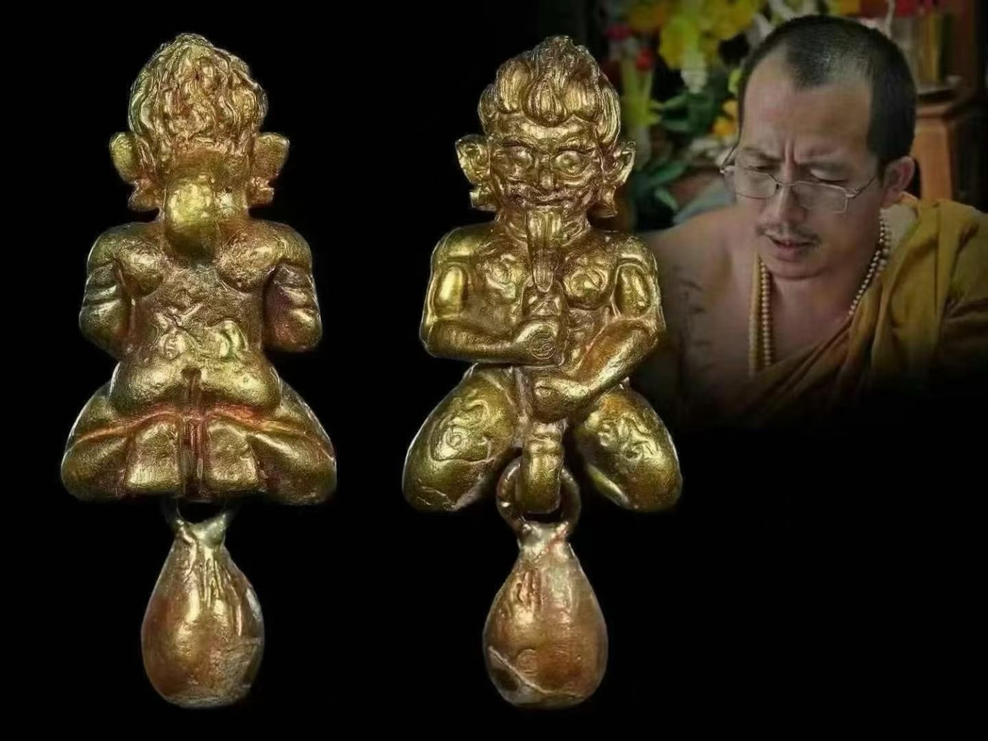 阿贊‮金奧‬舌 鬼拍嬰王飾物吊墜手串