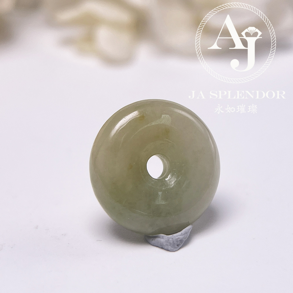 JN-493 天然翡翠A玉 秋香黃小平安扣