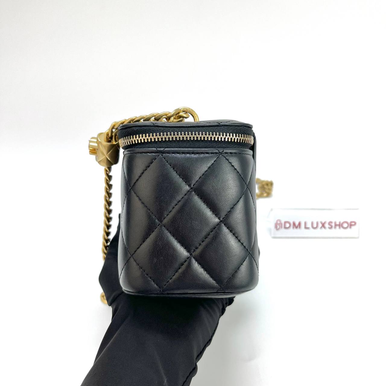Chanel 22K Black Vanity Case GHW (Microchip)