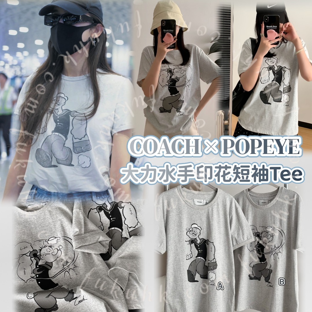 0629 COACH × POPEYE 大力水手印花短袖Tee 8月頭