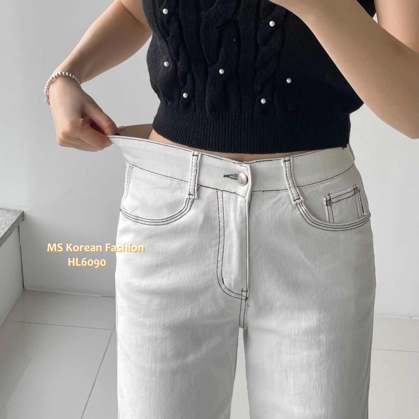 HL6090 韓國🌼Howluk春版九分闊筒褲