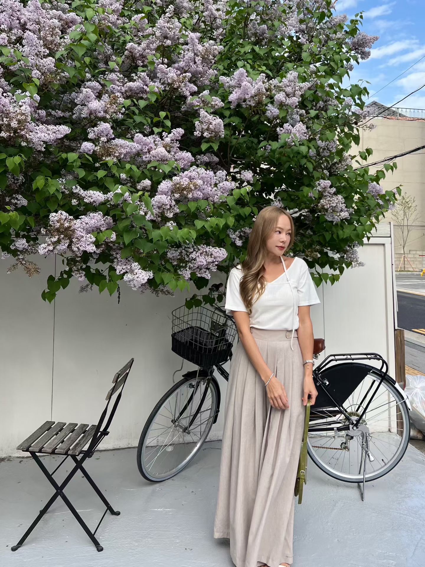 B20 掛頸側皺摺Top 