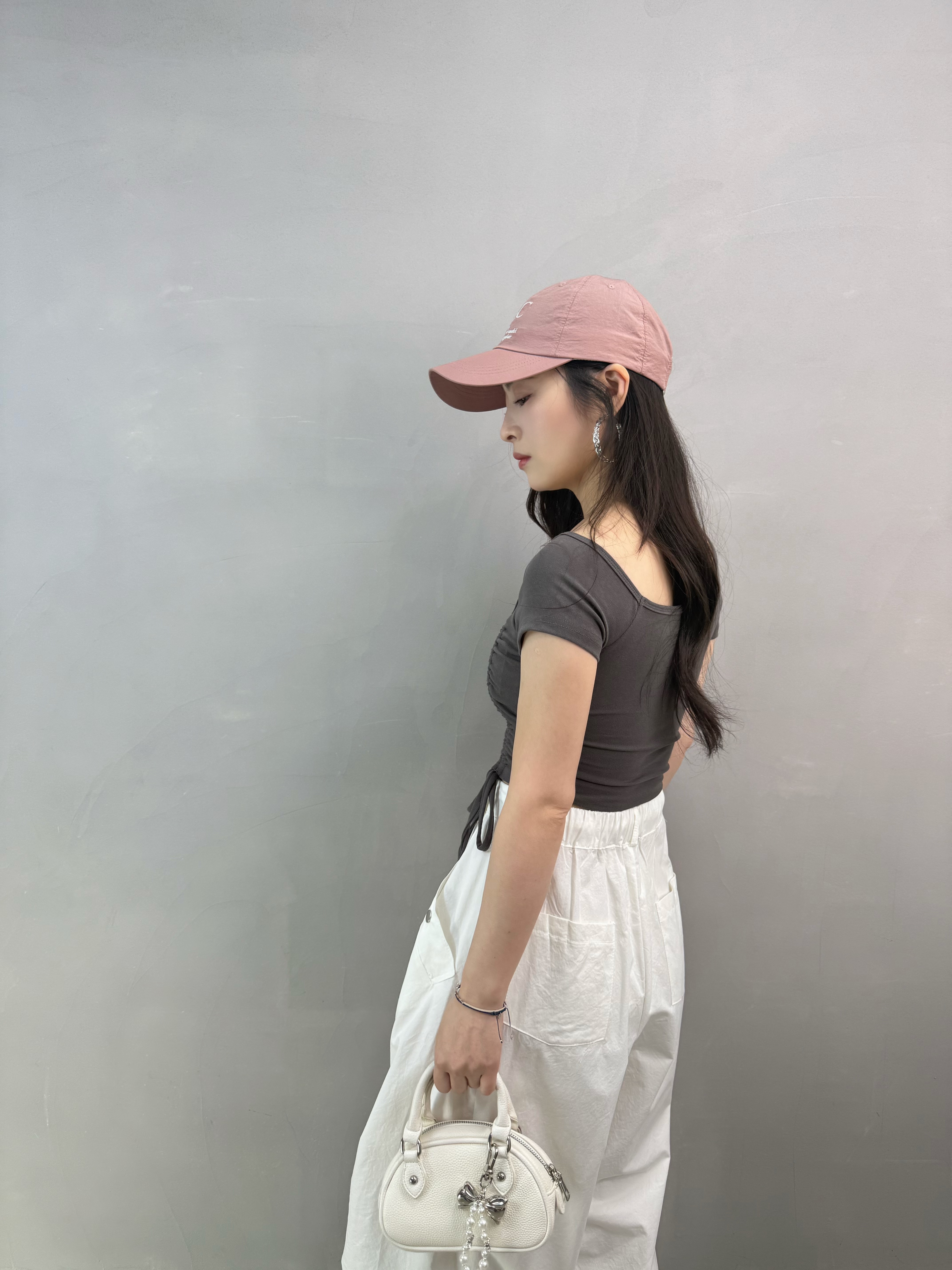 W60 設計感束繩Bra Top Tee
