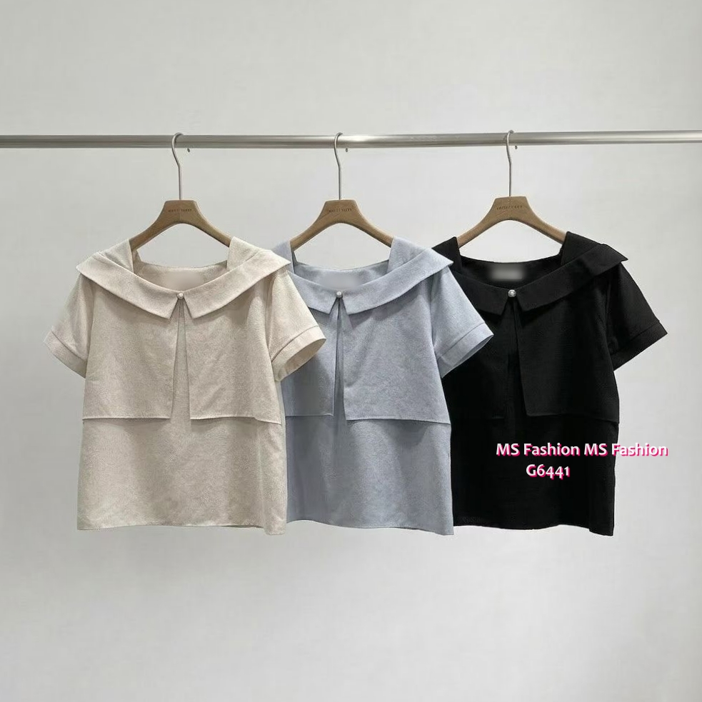 G6441 靚料特色領珠鈕top