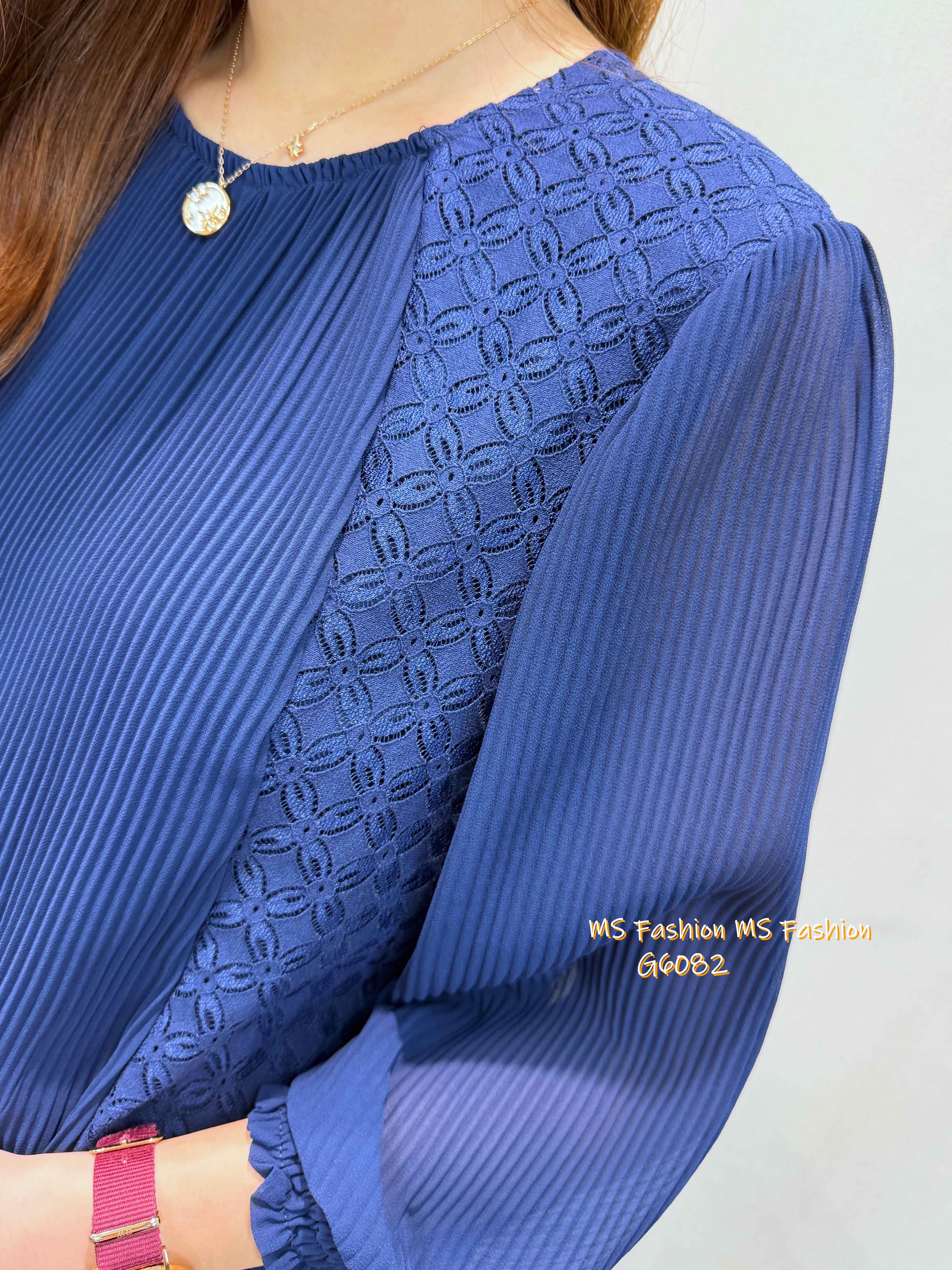 G6082 韓國🇰🇷通花百摺top