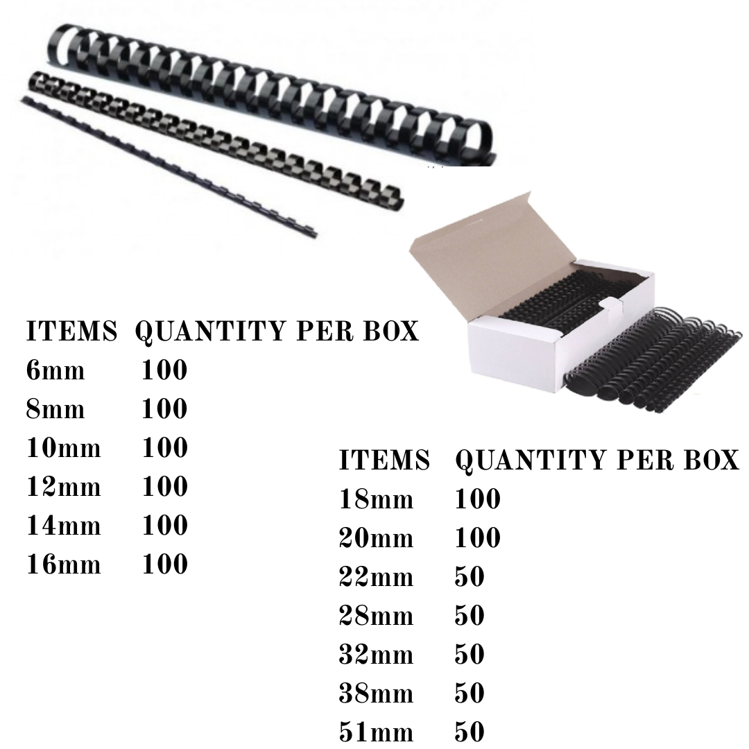 Binding Comb Black - Bundle