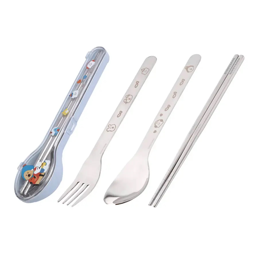 台灣品牌 HOUSUXI DINOTAENG 316不鏽鋼餐具三件組