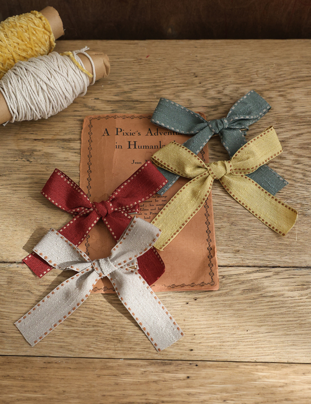 FLO | Stitch ribbon hairpin - 4 colors (ACC)