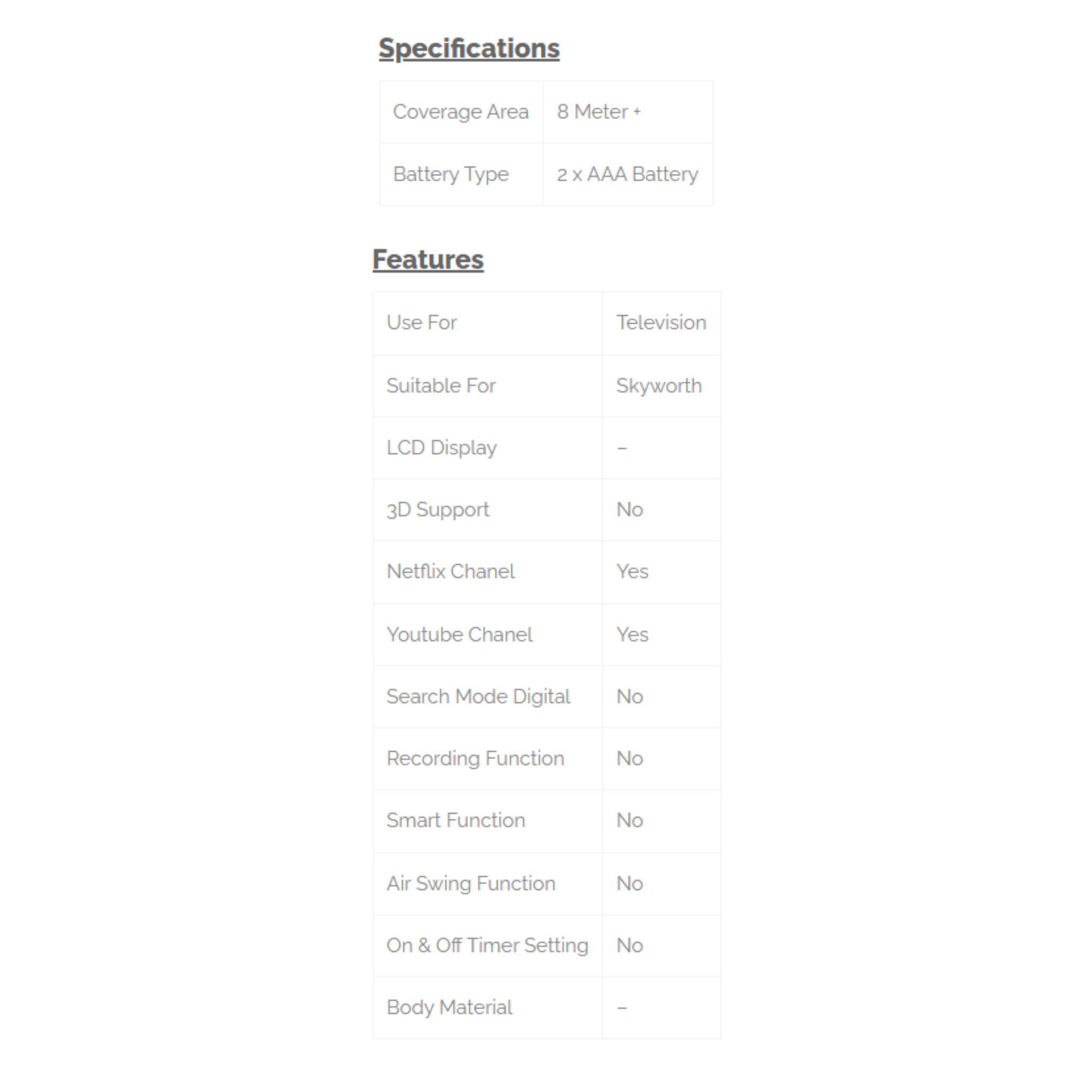 Phison TV Remote Control for Skyworth PR-216