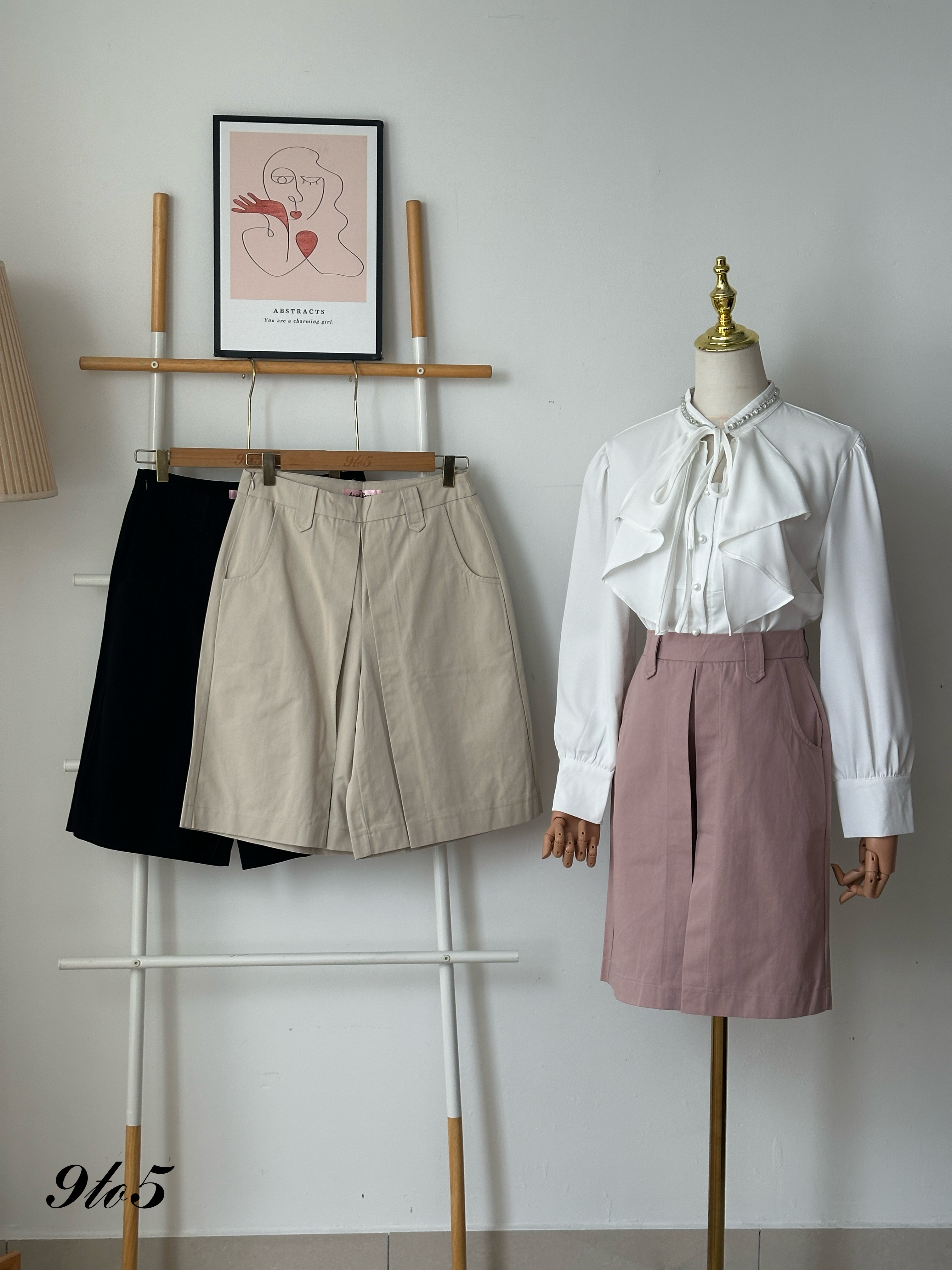 S1791 A Line Overlap Midi Pants - 3 Colors