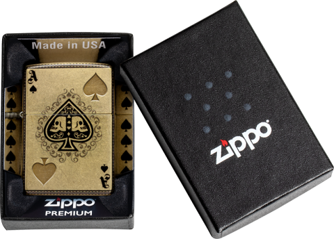 美國製造 | Zippo指定經銷商 Zippo 49477 翻舊銅傳統打火機 – 經典紋理金色 (壓印葉紋)Tumbled Brass Heritage Lighter – Classic Textured Amber Finish