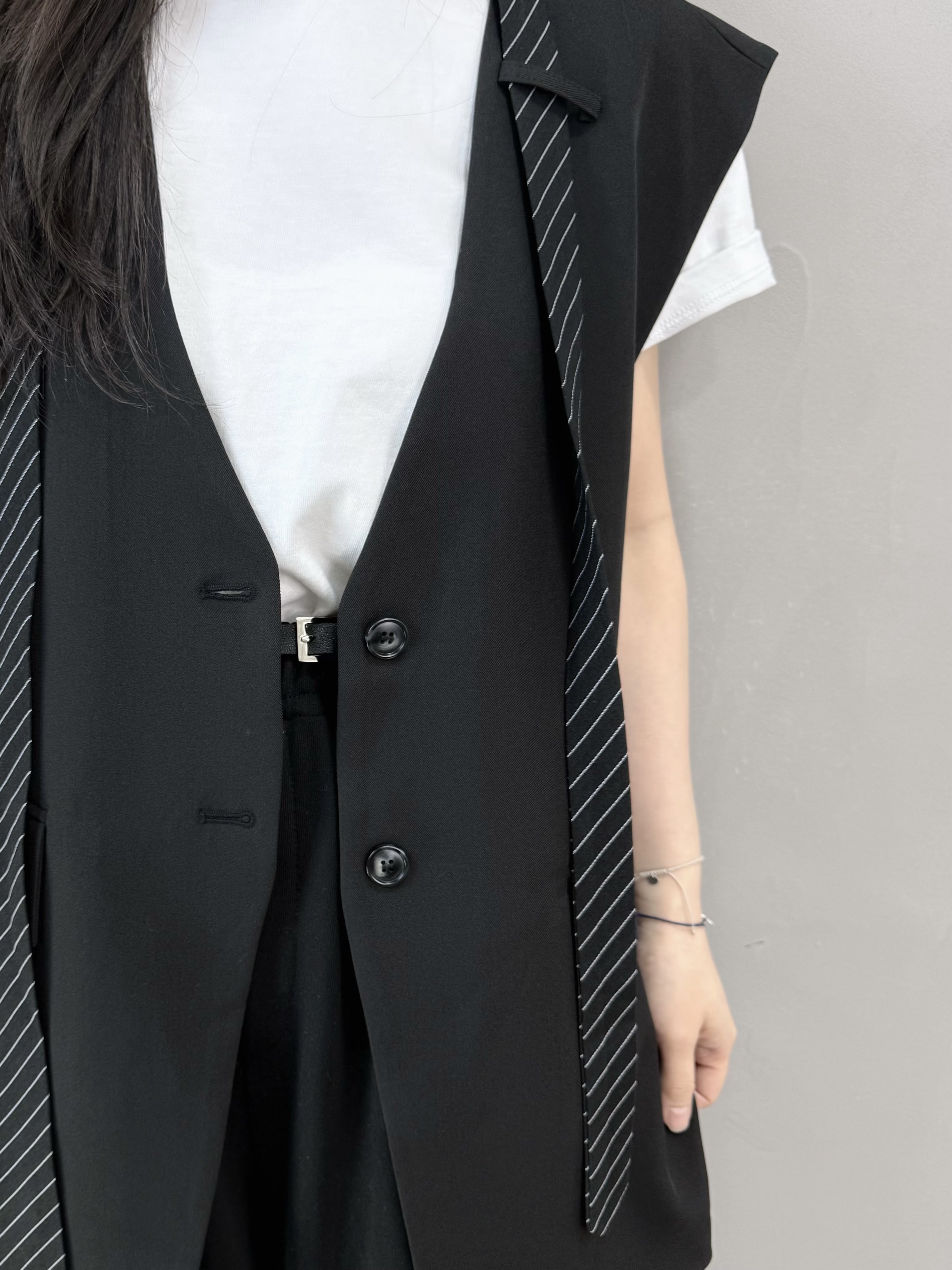 I70 領呔背心西裝褸