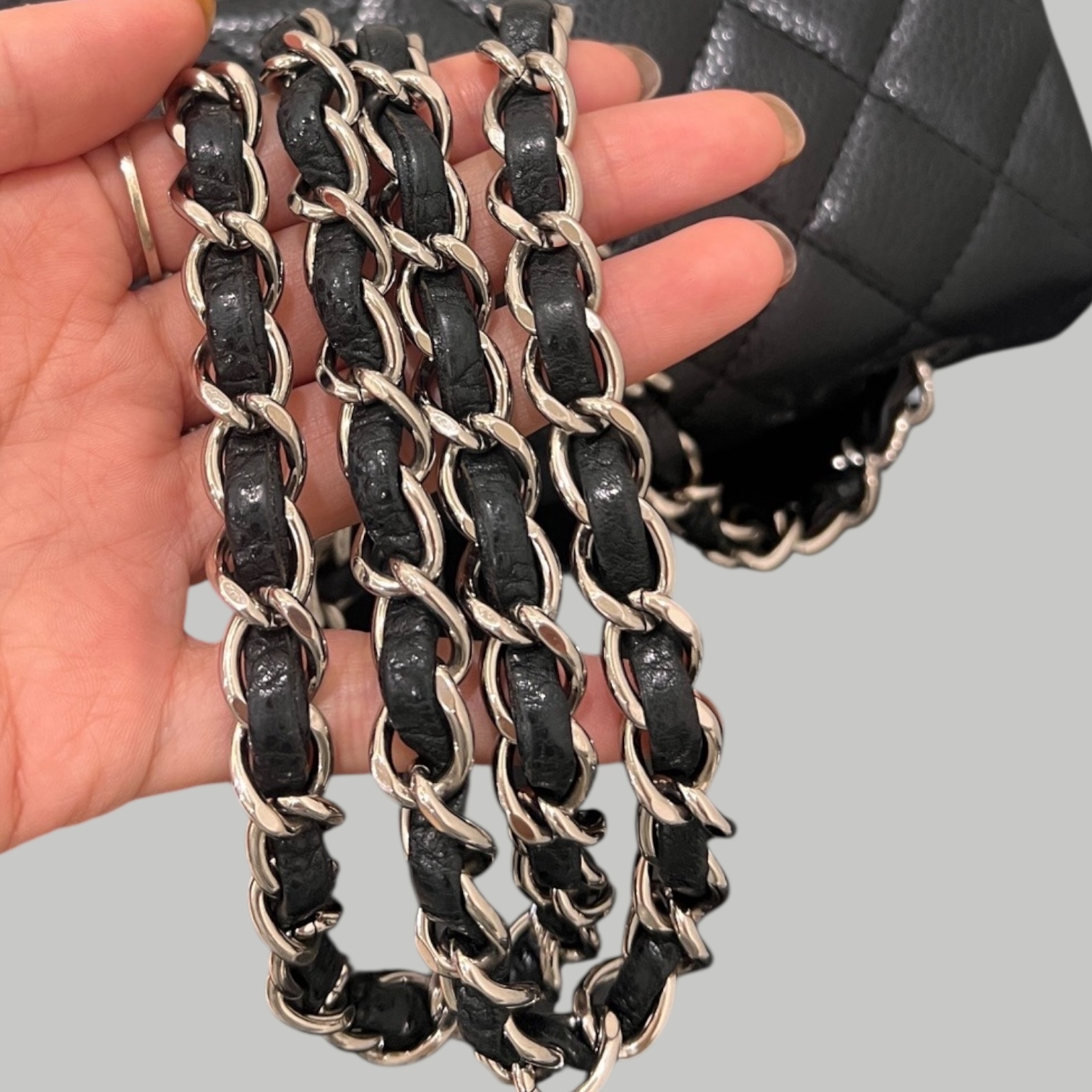 Chanel Caviar 20cm 銀扣